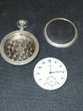 FR- Elgin Alaska Silver Pocket Watch - 5251, 17 Jewels