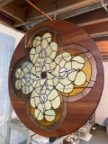 B- Leaded stained glass window
