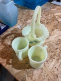 B- Fenton Decorative Cups and Pot