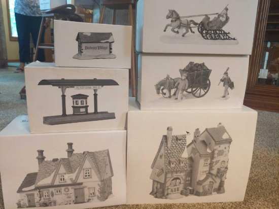 L-(6) Dickens' Village Series Collectibles