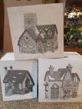 L-(3) Dickens' Village Series Collectibles