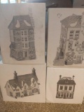 L-(4) Dickens' Village Series Collectibles