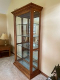 O- Solid Oak Curio Cabinet
