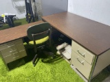 B-L Shaped Desk and Chair