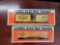 G2- (2) Lionel Electric Trains Chesapeake and Ohio Waffle Sided Boxcar, Dairy Dispatch Reefer