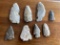 G2- Lot of (8) arrowheads