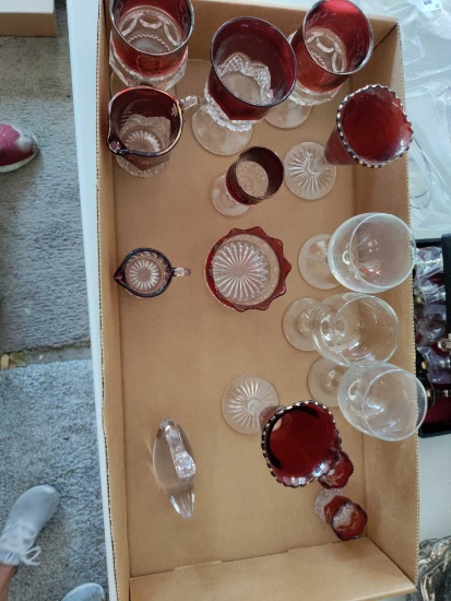 G2- Lot of Ruby Colored Glass