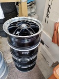 G1- (4) Black and Chrome Low Profile Rims