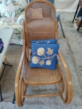 G2- Wood and Rattan Rocking Chair