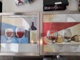G2- (2) Framed Wine Pictures