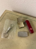 G- Swiss Army Knife, Money Clip, Keychain, Small Jewelry Box