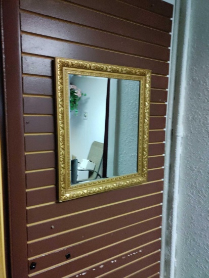 G- Mirror and Baskets with Greenery
