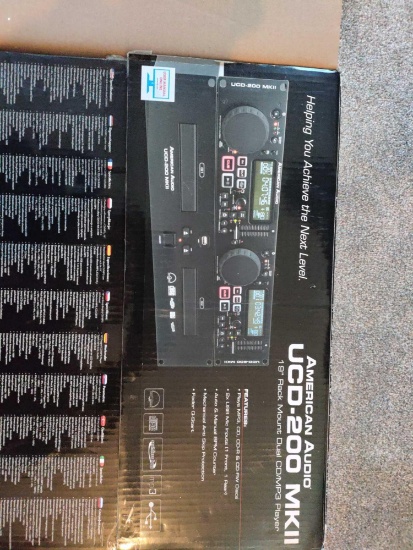 H- American Audio UVD-200 MK II 19" Rack Mount Dual CD/MP3 Player