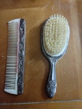 FR- Vintage Ladies Hairbrush and Comb