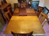 DR- Wood Table and (6) Chairs