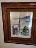 LR- (1) Framed Picture of St. Mary's Catholic Church