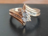 (K)- Gold Cluster Ring