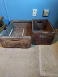 BR1- (2) Wood Storage Boxes