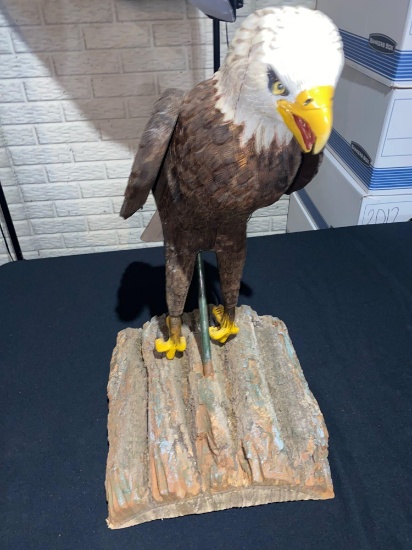 Hand Carved and Hand Painted Bald Eagle