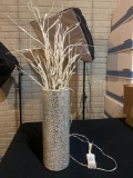 Light Up Tree Twigs and Speckled Vase with Ball