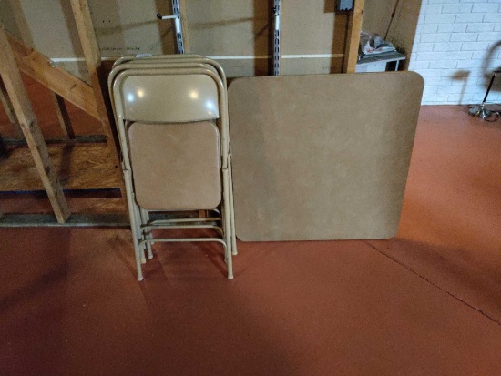 B- Card Table and (4) Chairs