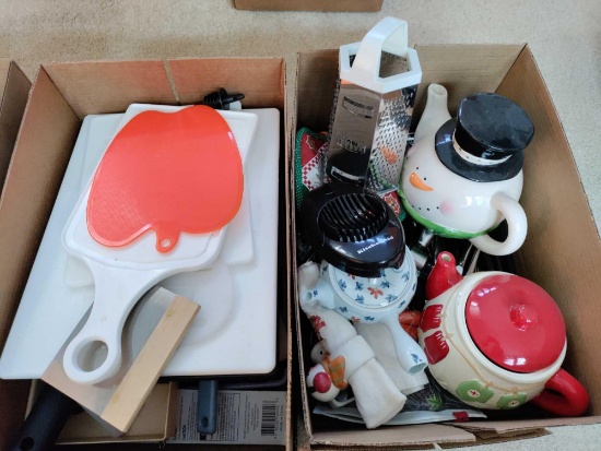 FR- (2) Boxes of Assorted Kitchen Ware Items