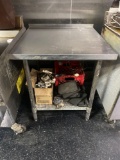 FK- Stainless Steel Prep Table With Cleaning Supplies