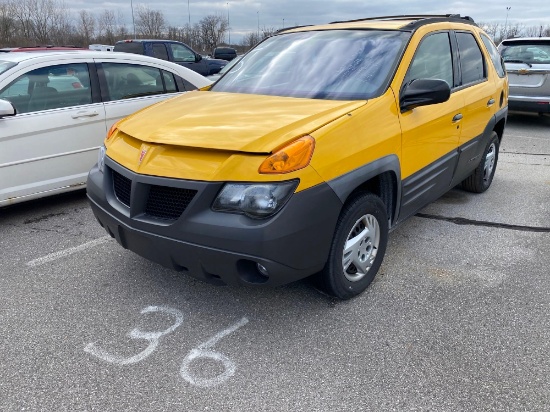 2001 Yellow Pontiac Aztek