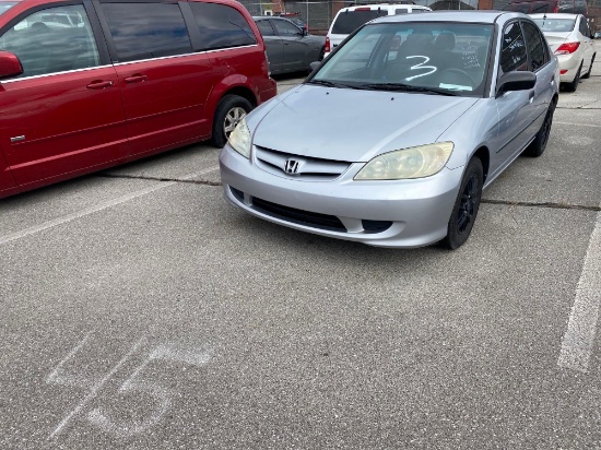 2004 Silver Honda Civic Passenger Car