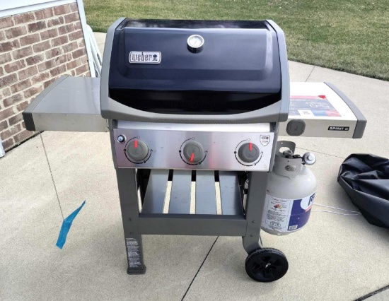 O- Weber Spirit II Grill with Propane Tank