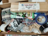 G- Box Lot of Wood, Fishing, and Tape