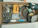 G- Assorted Tools - Blowtorch, Drill Bits, Cutting Blades