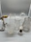 B- Glass Oil Lamp Globes and Bases with (1) Mini Oil Lamp