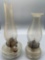 B- (1) No. 2 Queen Anne Oil Lamp and (1) Banner Oil Lamp