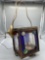 B- Vintage Stained Glass Hanging Light