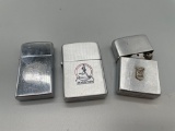 B- (3) Vintage Zippo Lighters