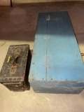 B- Vintage Carpenter's Tool Box from 1940's and Ammo Box