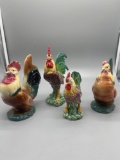 B- Lot of (4) Roosters