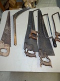 B- (6) Hand Saws and (1) Sickle