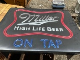 B- Miller High Life Beer Sign