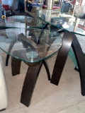 FG- 4 Piece Glass and Wood Tables