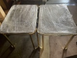 FG- (2) Glass Top and Metal End Tables