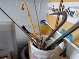 G- Bucket of Crowbars and Drill Bits