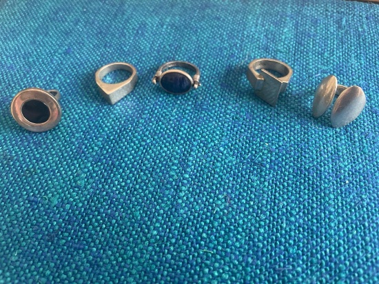 (5) Silver Rings