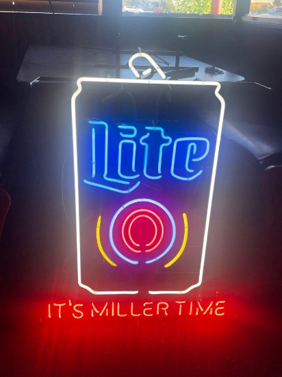 DR- Lite: It's Miller Time Neon Lighted Sign