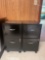 L- (2) Metal Filing Cabinets on Wheels