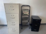 Maintenance- (2) Filing Cabinets and (1) Gorilla Step Ladder