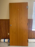 L- Solid Oak Door and Metal Door Frame