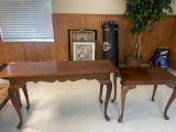 L- Wood Sofa Table and End Table