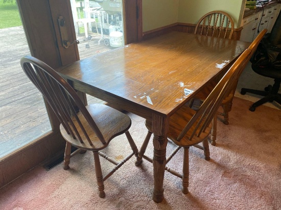 Dining Room (DR)- Wood Table and (6) Dining Chairs